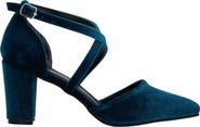Forever & Always Shoes Sina Criss Cross High Block Heels