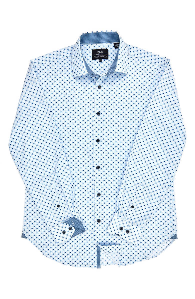 W.R.K Slim Fit Houndstooth Performance Stretch Dress Shirt, Alternate, color, 