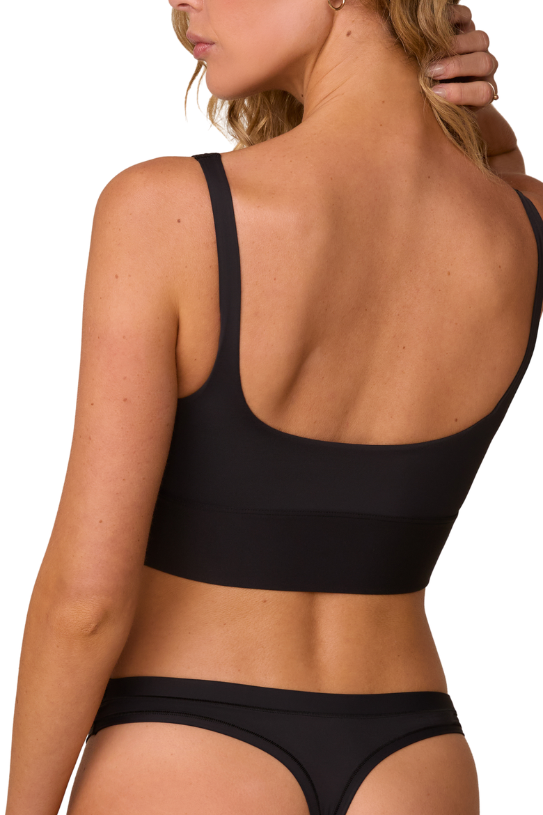 Bliss Square Neck Bralette, Alternate, color, Black