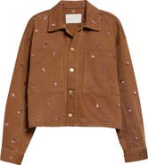 Ulla Johnson Bobbi Embellished Denim Jacket