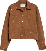 Ulla Johnson Bobbi Embellished Denim Jacket