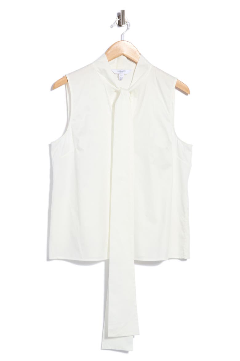 Florian Tie Neck Top, Main, color, WHI-WHITE