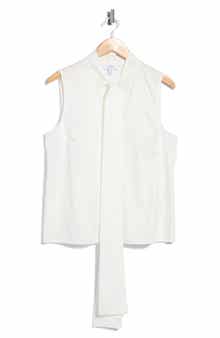 Florian Sleeveless Tie Neck Top