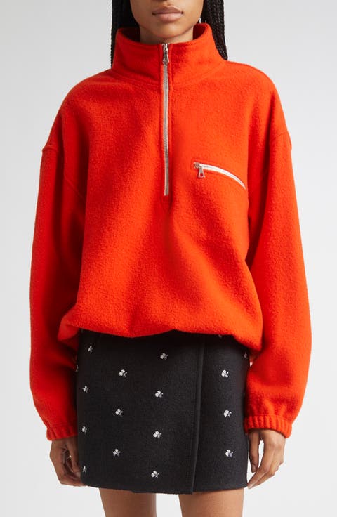 Wool Fleece Half Zip Sweatshirt