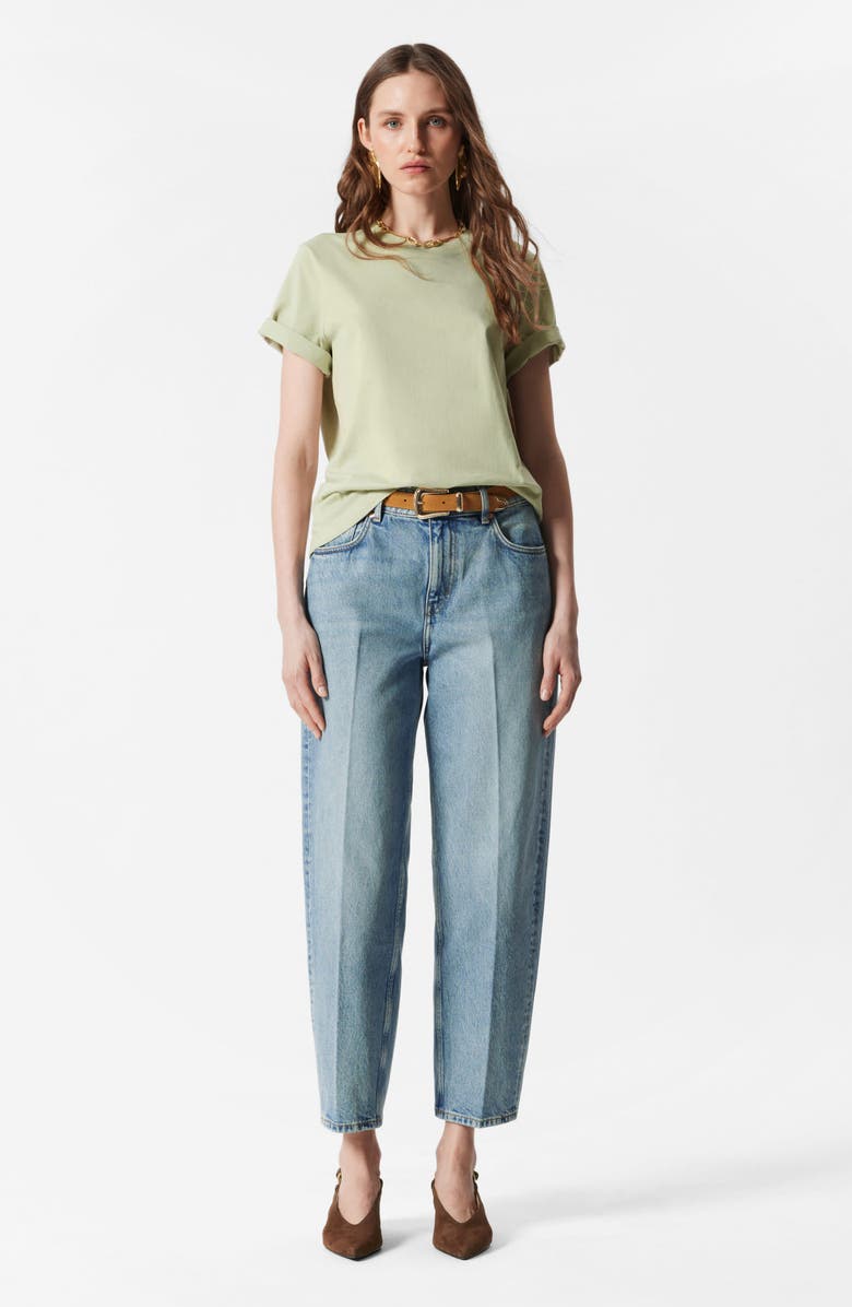 & Other Stories Lilly Crewneck T-Shirt, Alternate, color, Green Dusty Light