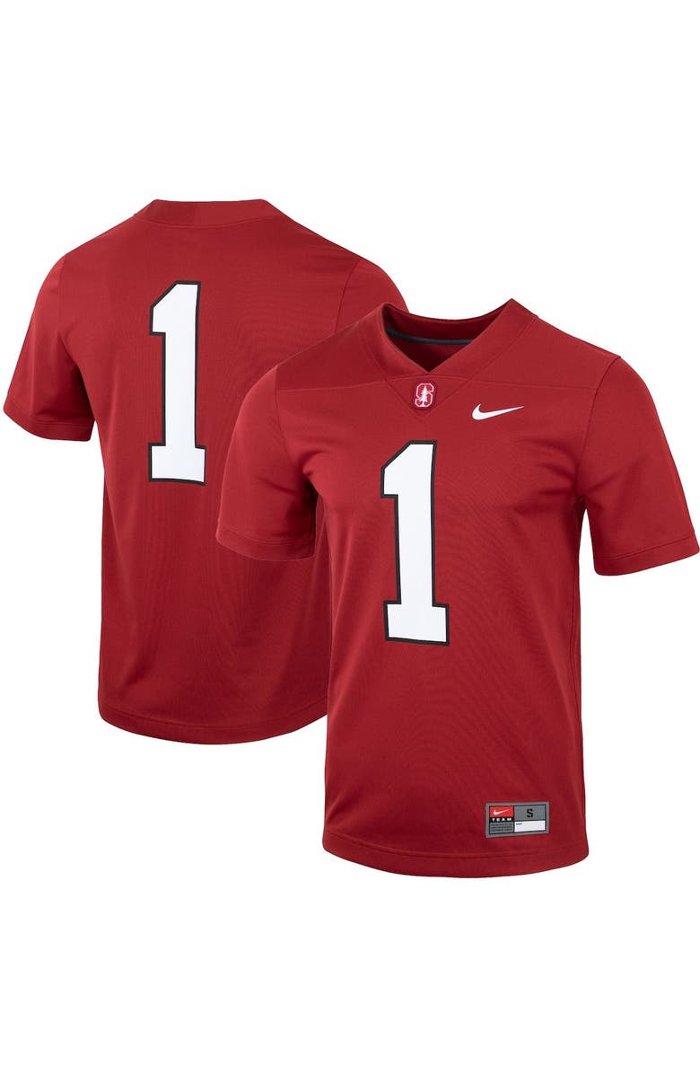 Nike Men's Nike #1 Cardinal Stanford Cardinal Untouchable Football Jersey, Alternate, color, Cardinal