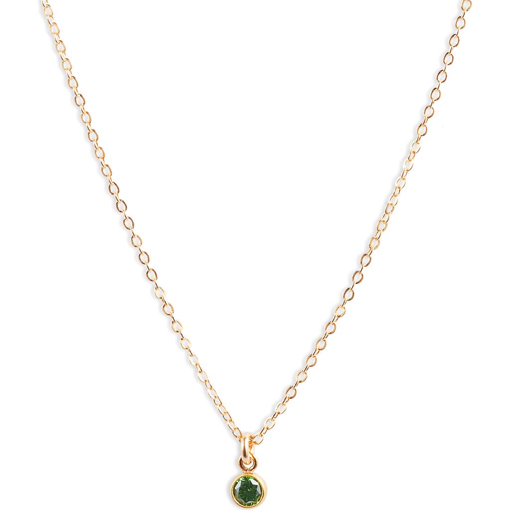 Set & Stones Birthstone Charm Pendant Necklace In Gold