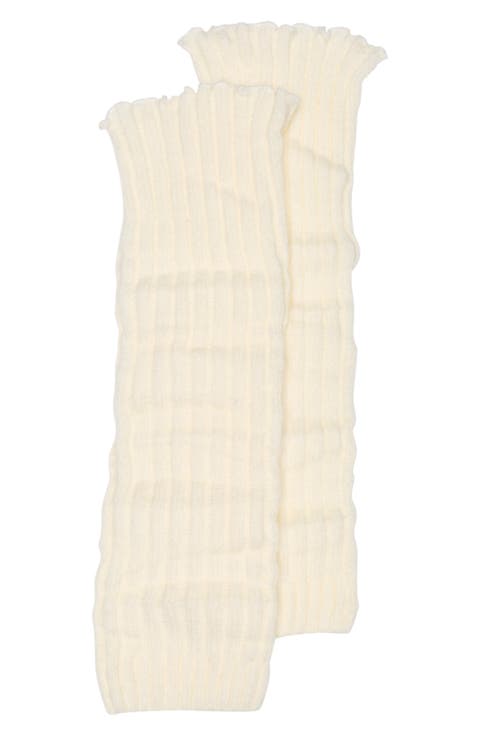 Ribbed Lettuce Edge Leg Warmers