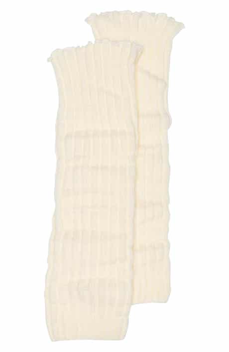 Ribbed Lettuce Edge Leg Warmers