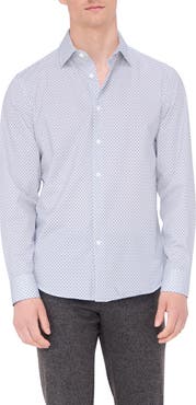 Bugatchi James OoohCotton® Geo Print Button-Up Shirt