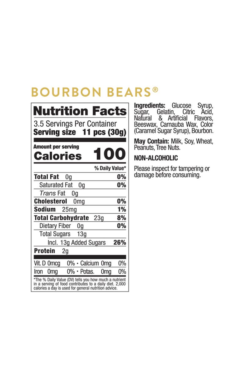 sugarfina Bourbon Bears Set of 3 Candy Cubes, Alternate, color,