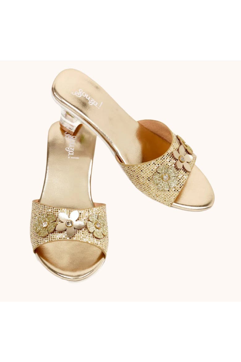 Ellina High Heel Slipper Pretend Play Shoes, Main, color, Gold