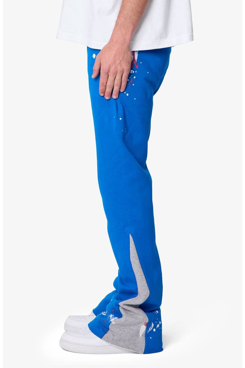 Contrast Bootcut Sweatpants, Alternate, color, BLUE/ GREY