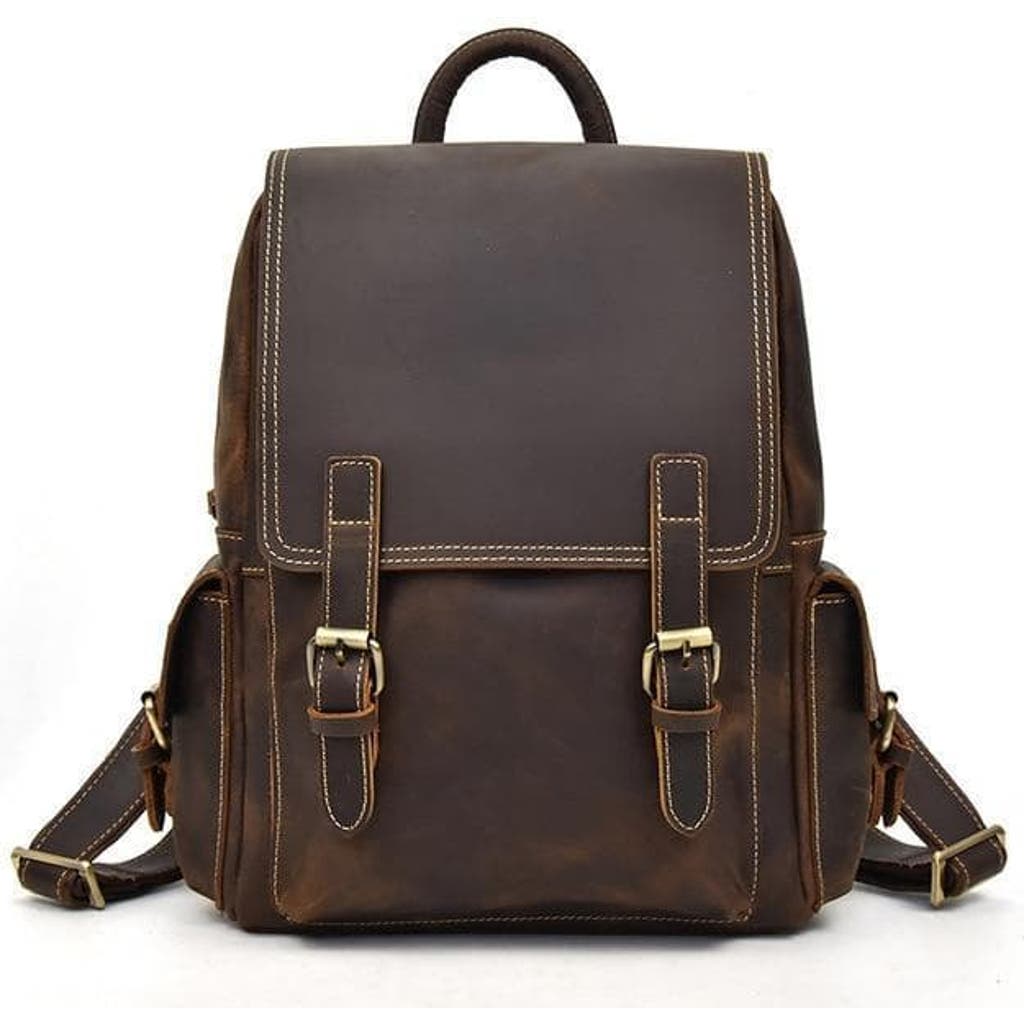 Steel Horse Leather The Freja Backpack | Handcrafted Leather Backpack In Dark Brown