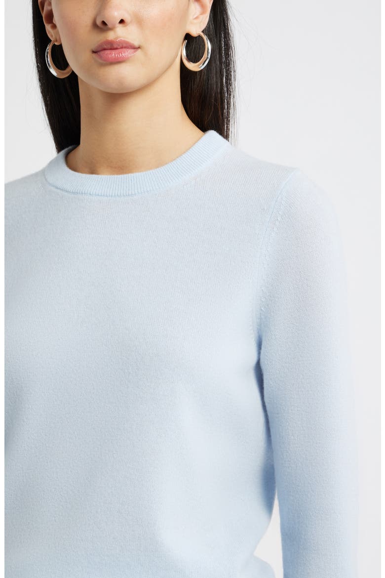 Crewneck Cashmere Sweater, Alternate, color, BLUE SUBDUED