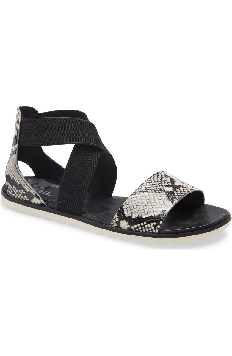 SOREL Ella II Sandal, Main, color, Black Snake Print