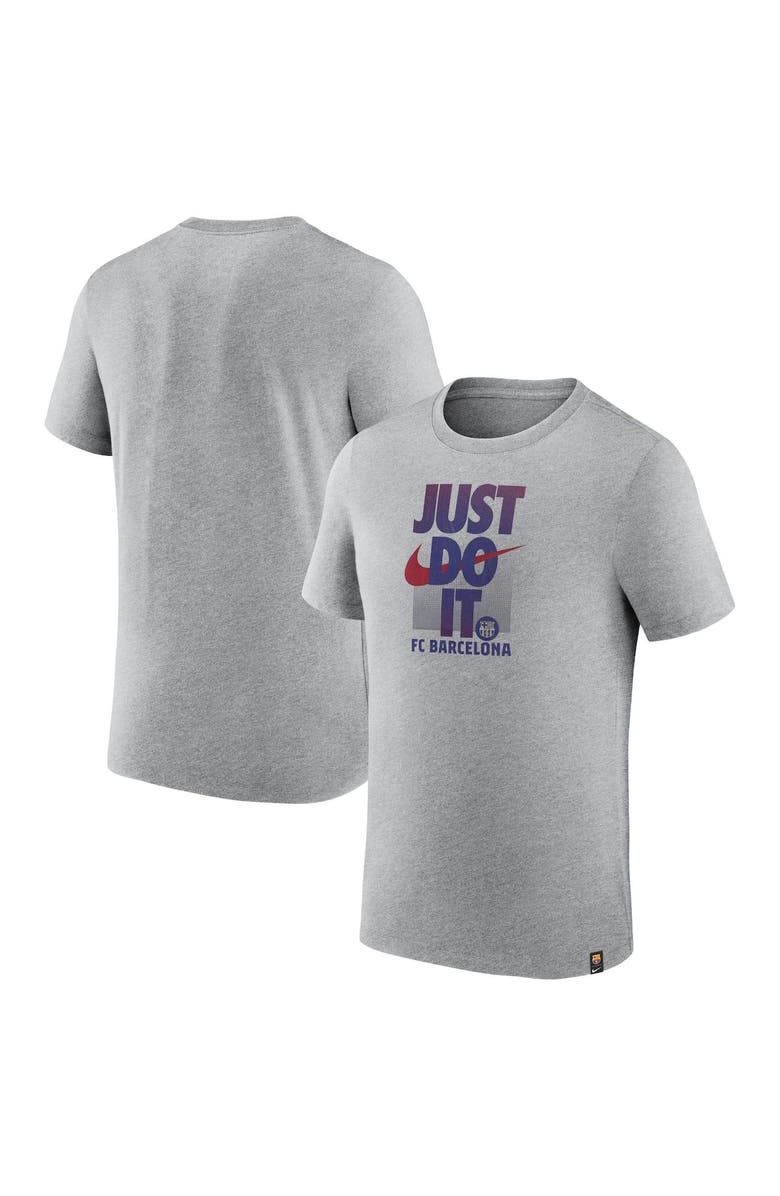 Nike Men's Nike Gray Barcelona Just Do It T-Shirt, Main, color, Gray