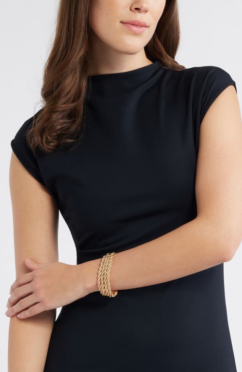 Open Edit Layered Chain Bracelet In Gold