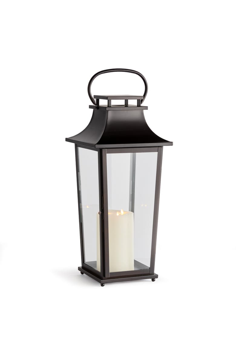 Maurice Outdoor Lantern Candle Holder Large, Main, color, Black