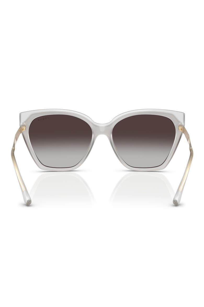 57mm Polarized Gradient Cat Eye Sunglasses, Alternate, color, GREY GRADIENT