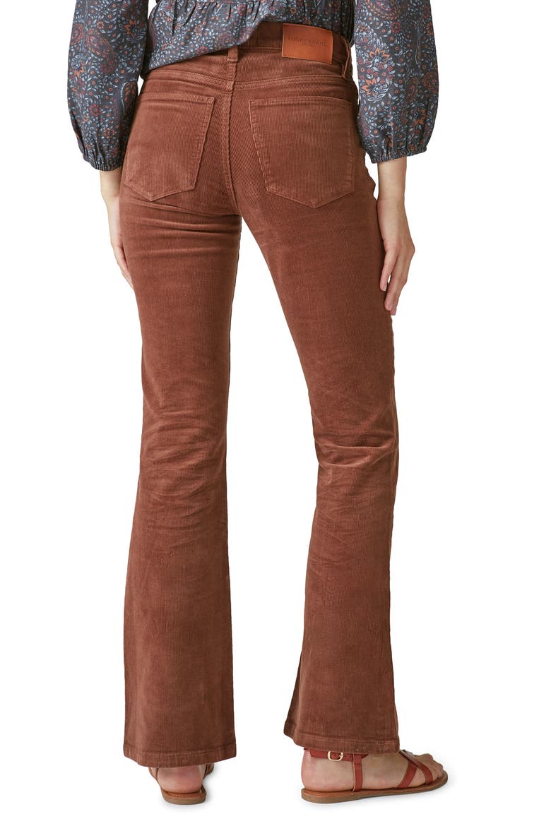 Stevie High Waist Corduroy Flare Jeans, Alternate, color, HOT COCOA