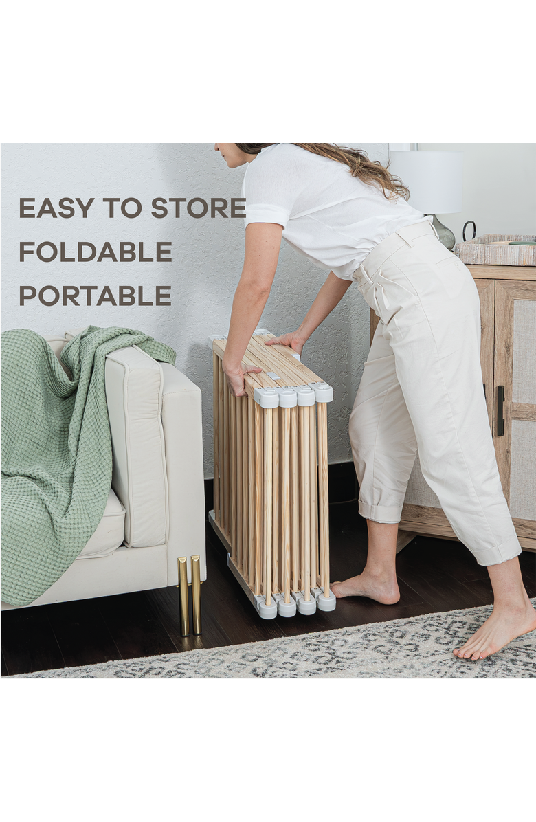 Comfy Cubs Playpen for Toddler and Babies, Alternate, color, Natural Wood