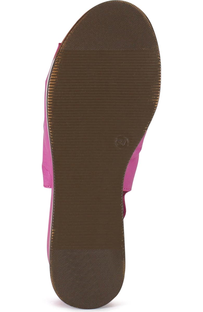 DibaTrue SMALL TOWN Ruched Leather Slingback Wedge, Alternate, color, Fushia