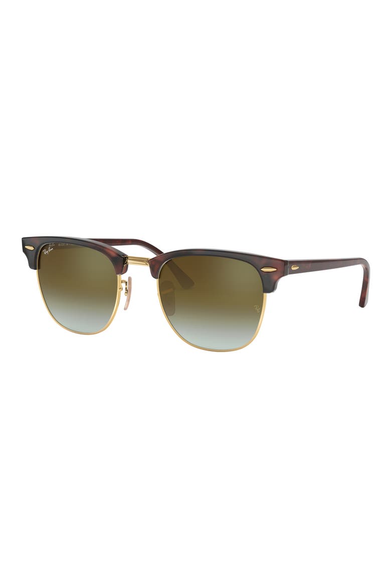 49mm Clubmaster Sunglasses, Alternate, color, GREEN FLASH