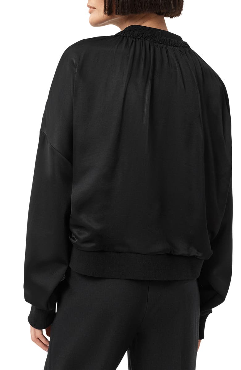 AllSaints Mirri Shirred Bomber, Alternate, color, 