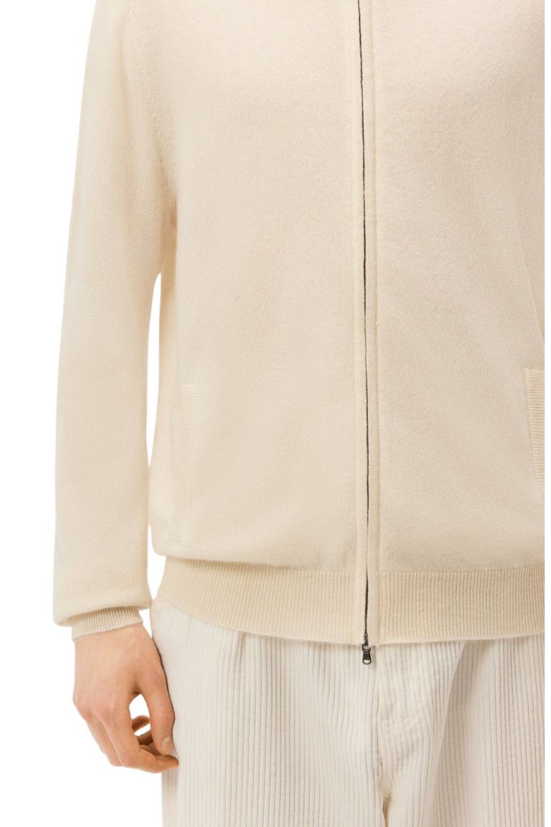 Essential Full-Zip Cashmere Cardigan, Alternate, color, off white