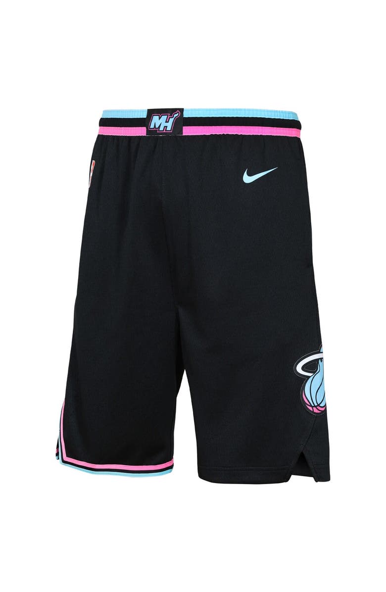 Nike Youth Nike Black Miami Heat 2025/26 City Edition Swingman Performance Shorts, Alternate, color, Black