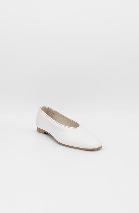 Essenza Leather Slip On Ballet Flat