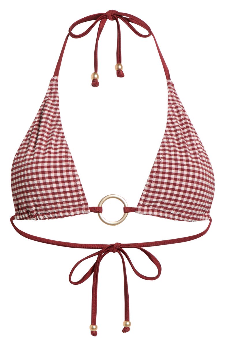 Kulani Kinis Ring Halter Bikini Top, Alternate, color, Coco Kisses