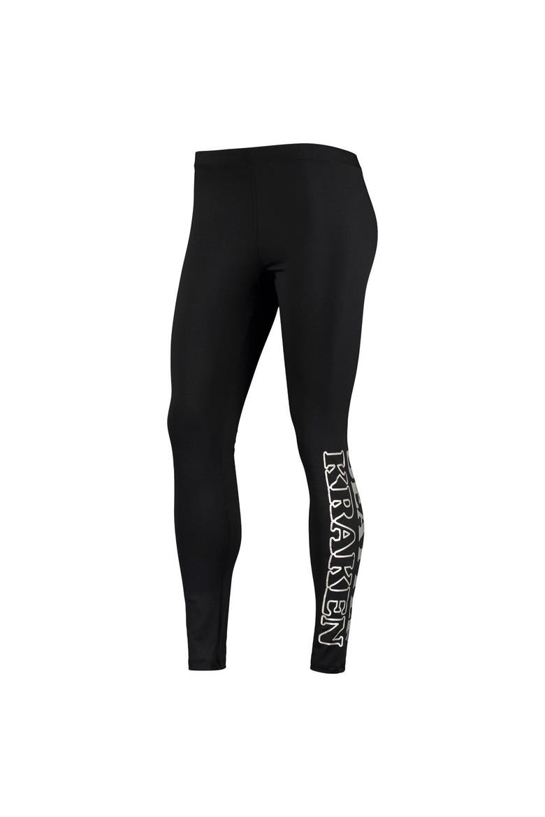 Women's G-III Sports by Carl Banks Black Seattle Kraken Stadium Leggings, Alternate, color, Black