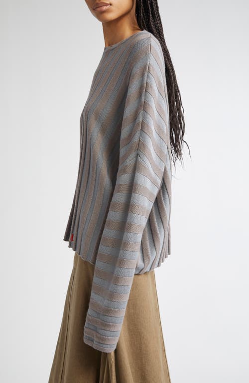 Eckhaus Latta Gender Inclusive Keyboard Stripe Merino Wool Sweater In Gray