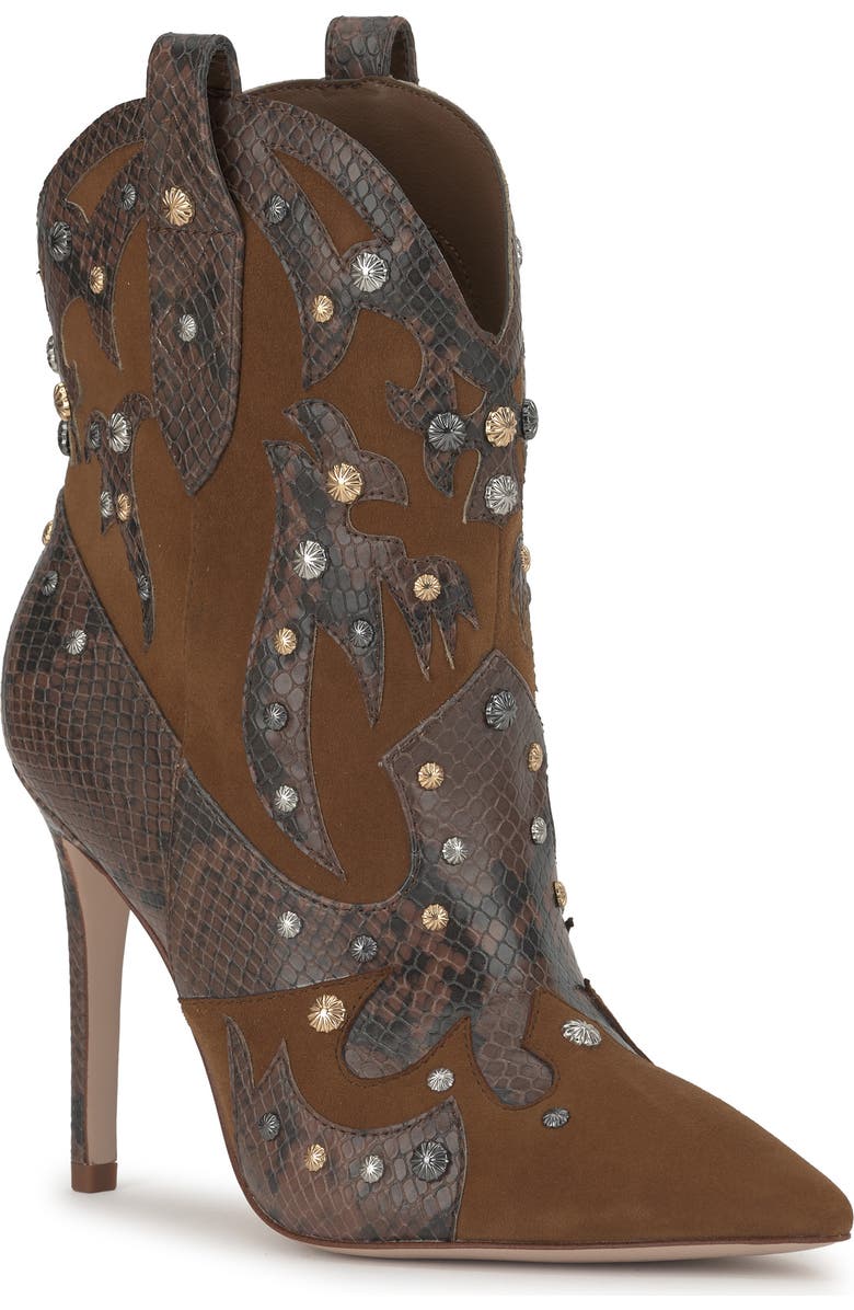 Jessica Simpson Palieve 4 Snakeskin Embossed Bootie, Main, color, Light Hickory