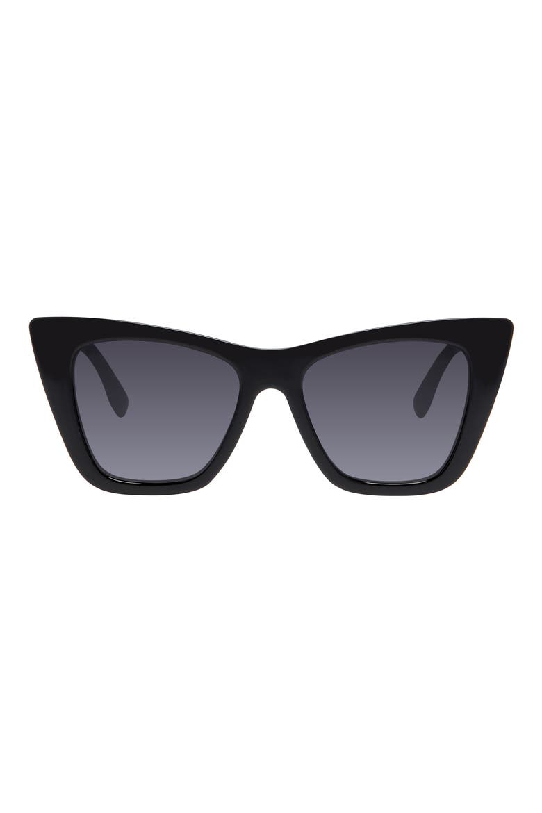 52mm Cat Eye Sunglasses, Main, color, BLACK