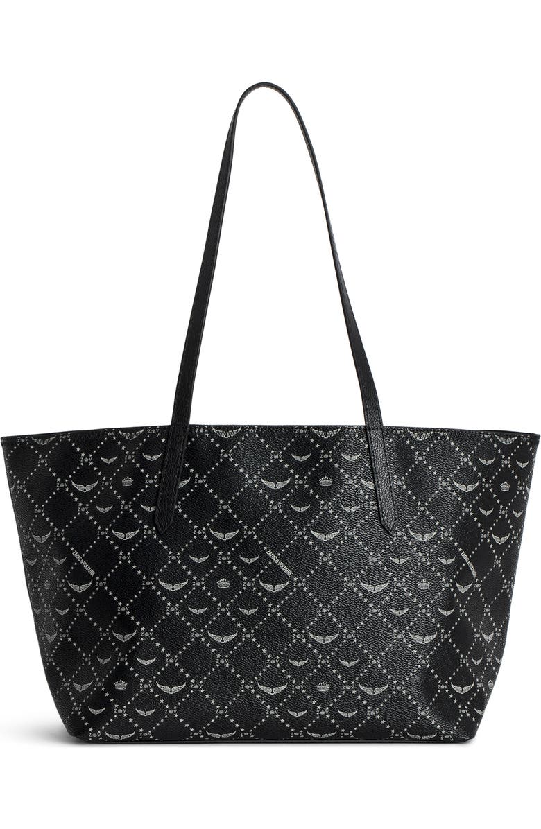 Zadig & Voltaire Z Monogram Shopper Tote Bag, Alternate, color, Noir