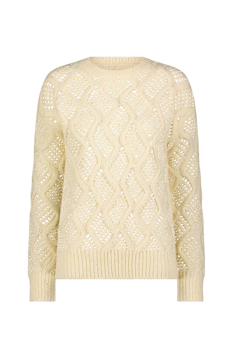 The Noli Shop Sonja Wave Sequin Sweater, Alternate, color, Pearl