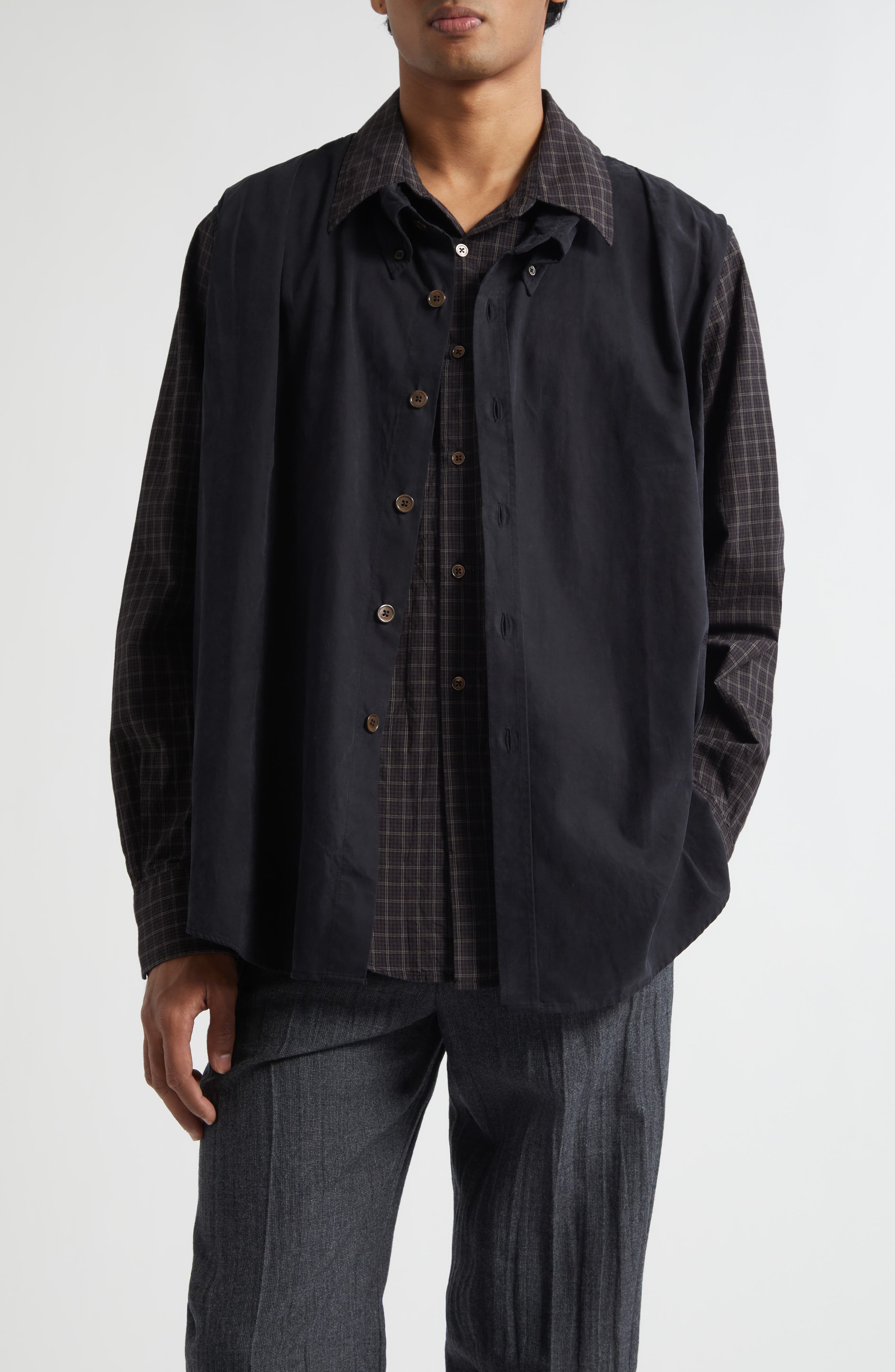 トップス our legacy DOUBLE BORROWED SHIRT BLACK OUR LEGACY Double Borrowed Button-Up Shirt (Men) | Nordstrom