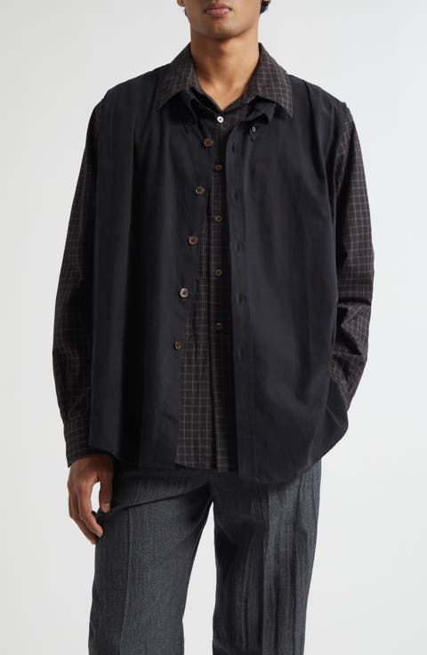 Double Borrowed Button-Up Shirt