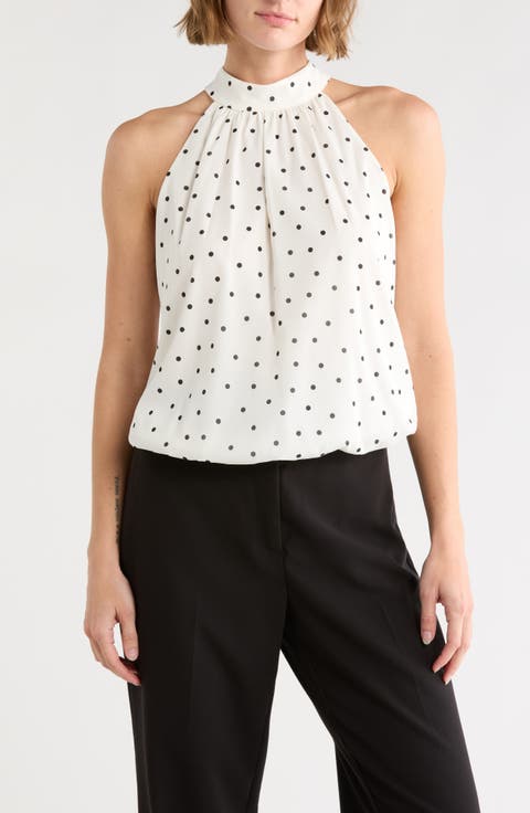 Maris Halter Neck Stretch Silk Top