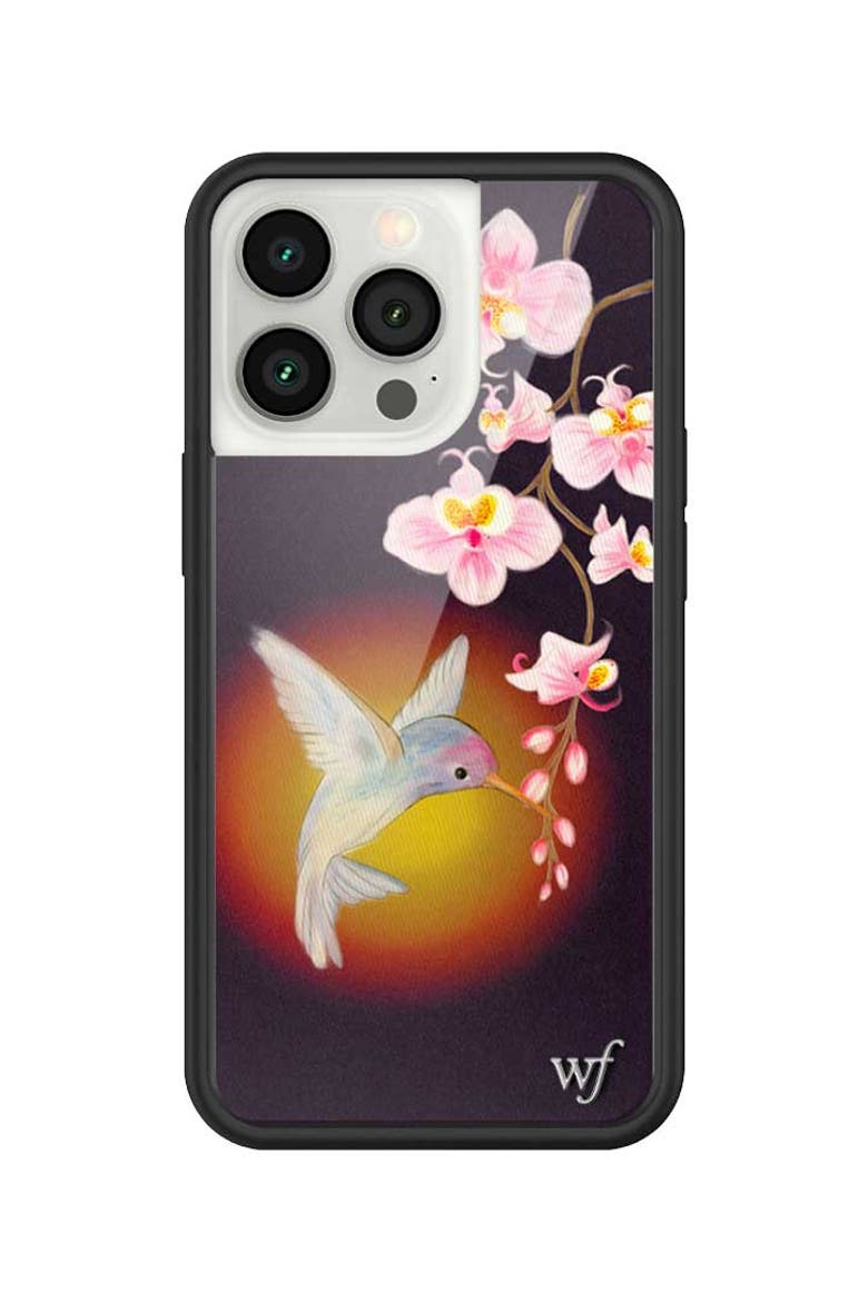 Hummingbird iPhone Case, Alternate, color, Black