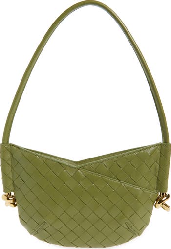 新作☆【Bottega Veneta】「ミニ ソルスティス」ホーボーバッグ Bottega Veneta Mini Solstice Intrecciato Leather Hobo Bag