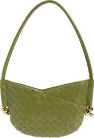 Bottega Veneta Mini Solstice Intrecciato Leather Hobo Bag