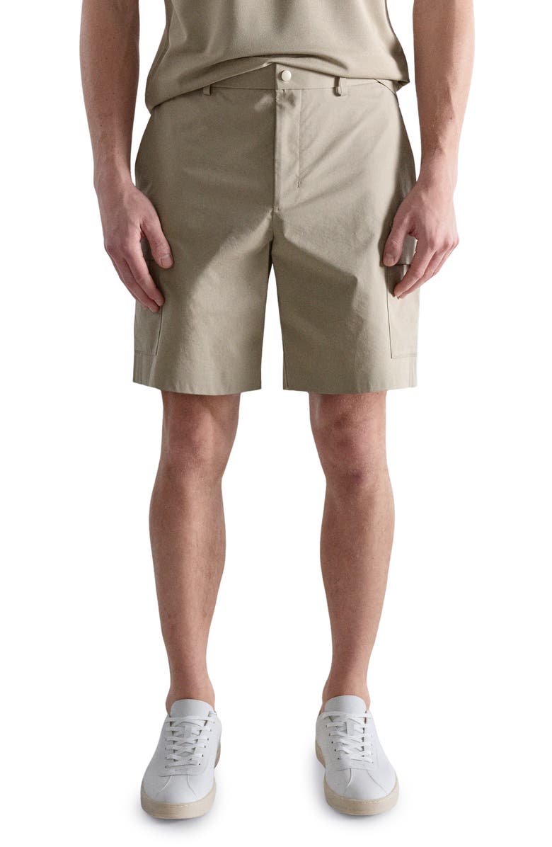 MANGO Water Repellent Cargo Bermuda Shorts, Main, color, Beige
