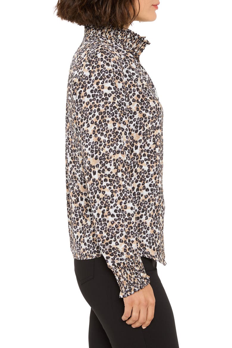 Little Leopard Long Sleeve Top, Alternate, color, NEUTRAL MULTI