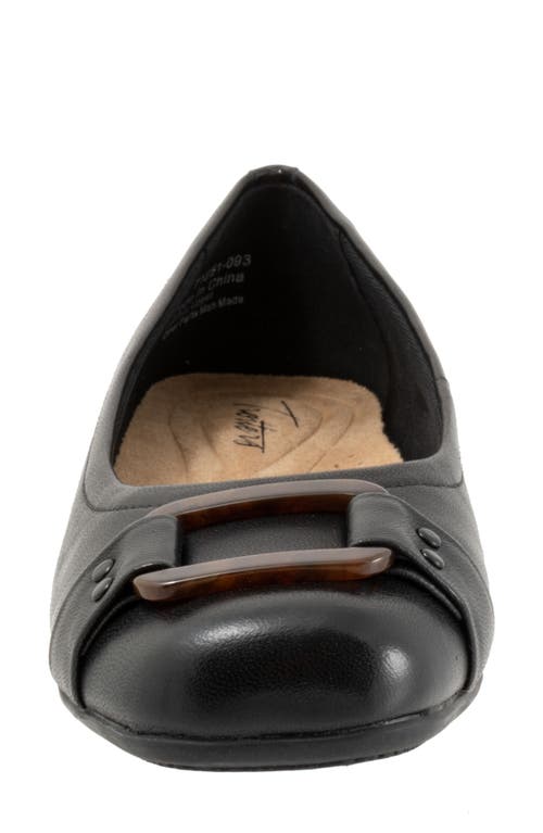 Trotters Sizzle Signature Flat In Black/tortoise
