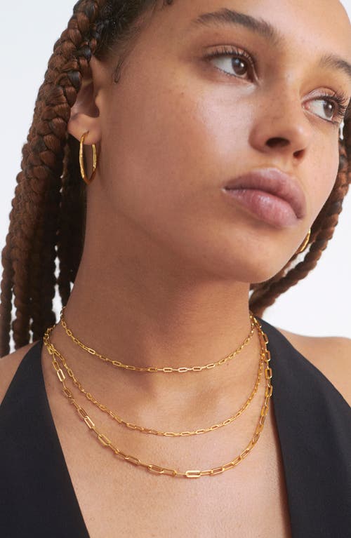 Monica Vinader Mini Paper Clip Choker Necklace In Gold