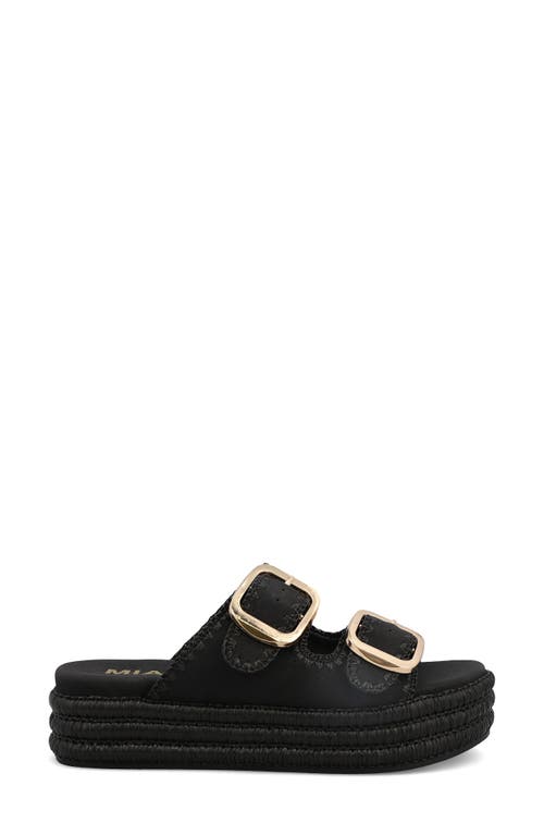 Mia Mieko Two-strap Platform Sandal In Black